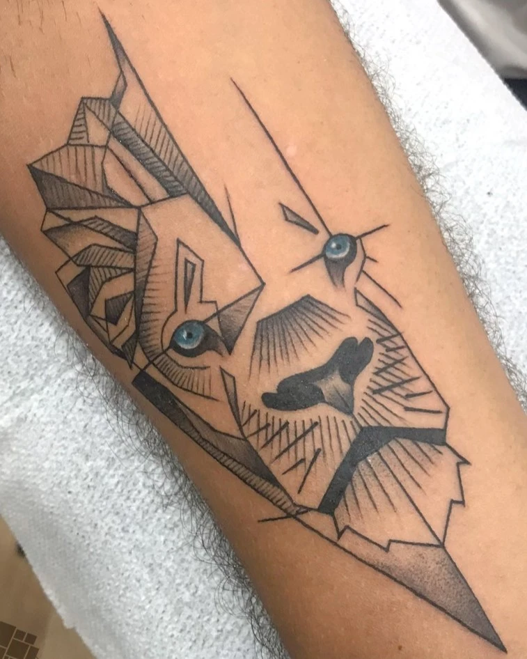 Geometric sleeve tattoo design Surat