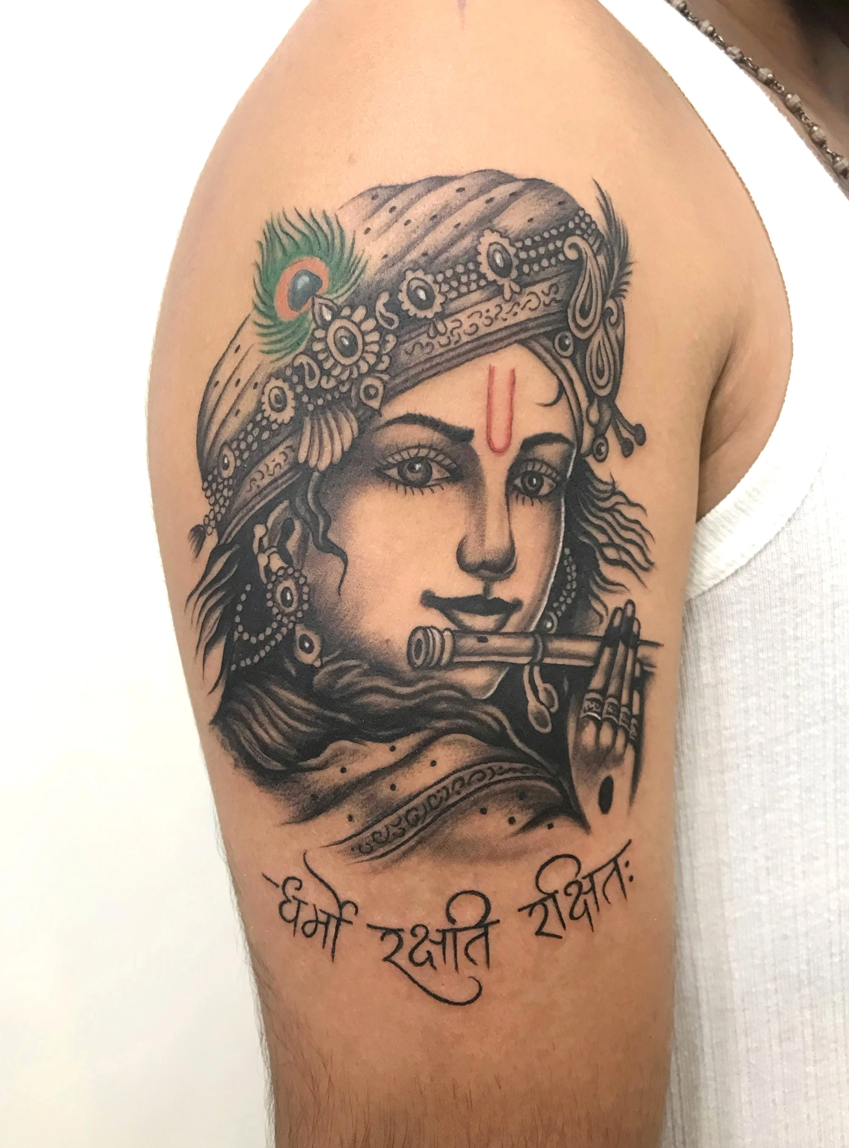 Lord Krishna religious tattoo Surat