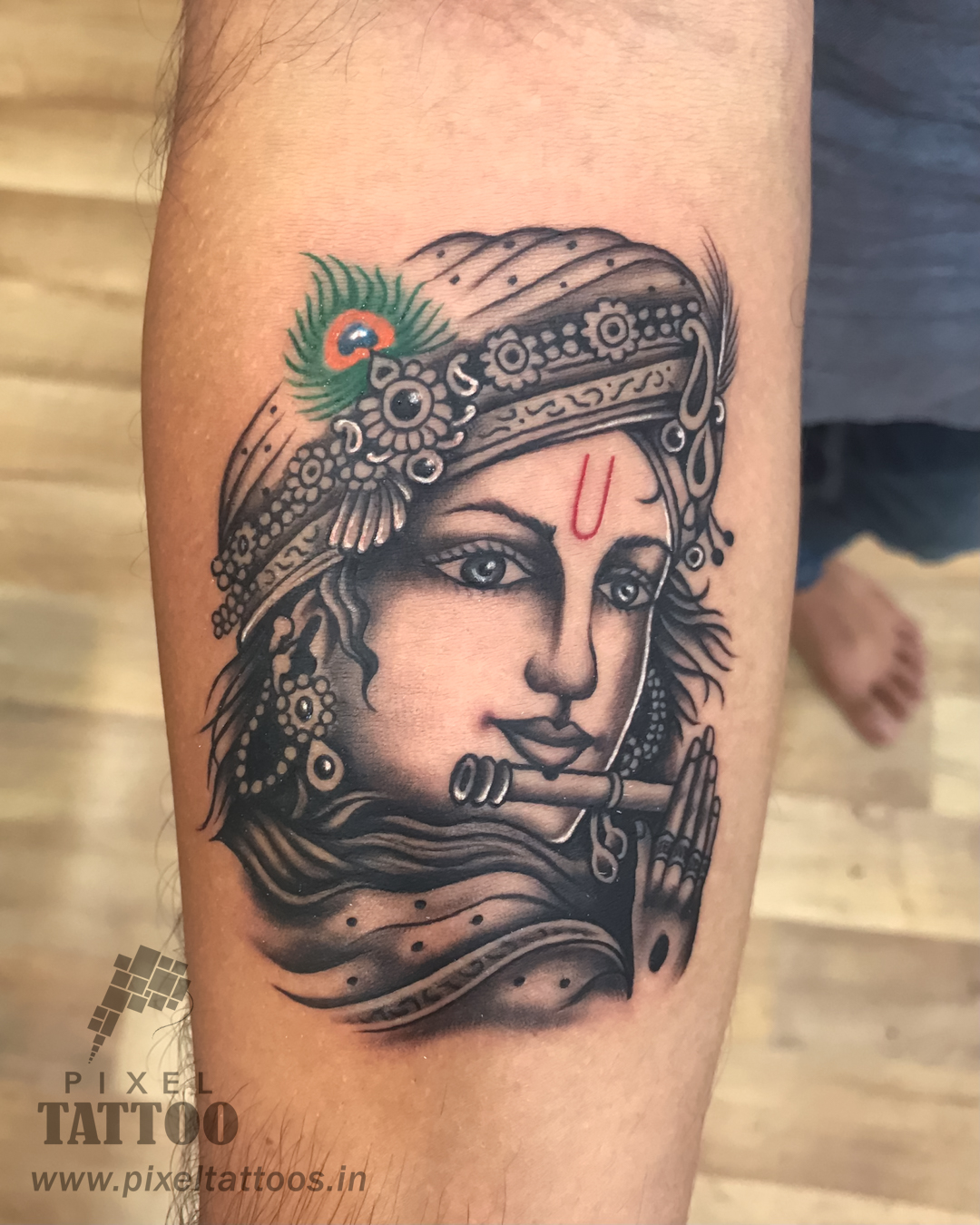 Krishna tattoo hi-res stock photography and images - Alamy